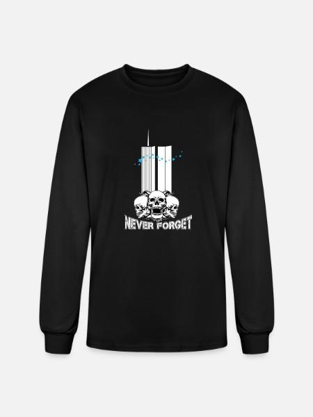 911 Never forget white - Men's Long Sleeve T-Shirt - black