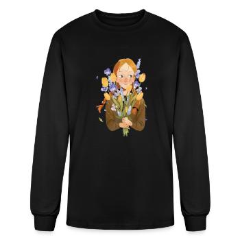 Anne of Green Gables Floral - Men's Long Sleeve T-Shirt - black - Front