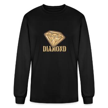 diamond - Men's Long Sleeve T-Shirt - black - Front