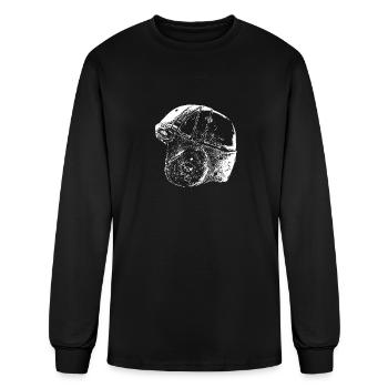leather helmet - Men's Long Sleeve T-Shirt - black - Front