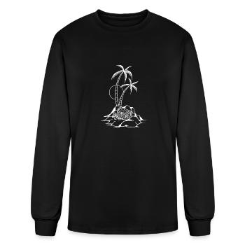 island with treasure - Men's Long Sleeve T-Shirt - black - Front
