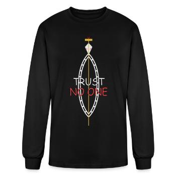 Trust No One Snake Dagger Tattoo Art - Men's Long Sleeve T-Shirt - black - Front