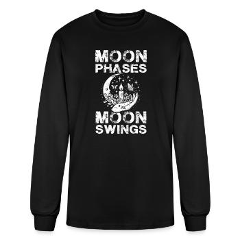  Moon Phases Moon Swings Witchy Lunar Cycle Occult - Men's Long Sleeve T-Shirt - black - Front