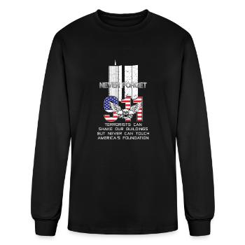 911 Never forget - Men's Long Sleeve T-Shirt - black - Front