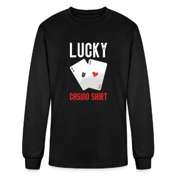 Lucky Casino - Men's Long Sleeve T-Shirt - black - Front