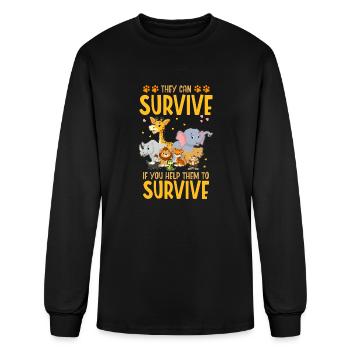 Animal Welfare Shelter Animal Lover - Men's Long Sleeve T-Shirt - black - Front