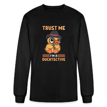 Detective Duck Private Detective - Men's Long Sleeve T-Shirt - black - Front