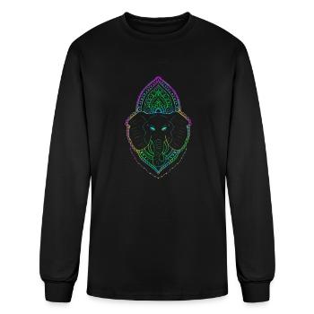 Abstract Elephant - Men's Long Sleeve T-Shirt - black - Front