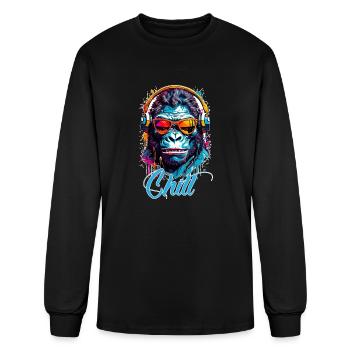 Chill Gorilla - Men's Long Sleeve T-Shirt - black - Front