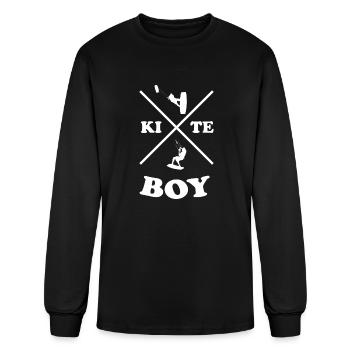 Kite Surfing Wind Gift Surfing Sea - Men's Long Sleeve T-Shirt - black - Front