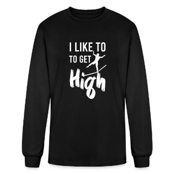 Slackliners Like to Get High - Men's Long Sleeve T-Shirt - black - Front