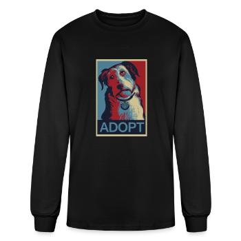 adopt - Men's Long Sleeve T-Shirt - black - Front