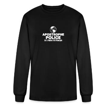 Apostrophe Police - Men's Long Sleeve T-Shirt - black - Front