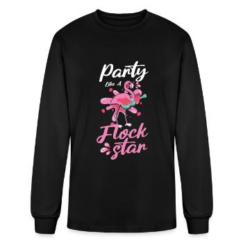 Swimming Pool Pool Party Flamingo Summer - Men's Long Sleeve T-Shirt - black - Front