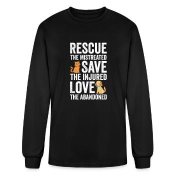 Rescue The Mistreated Save The Injured Love The Ab - Men's Long Sleeve T-Shirt - black - Front