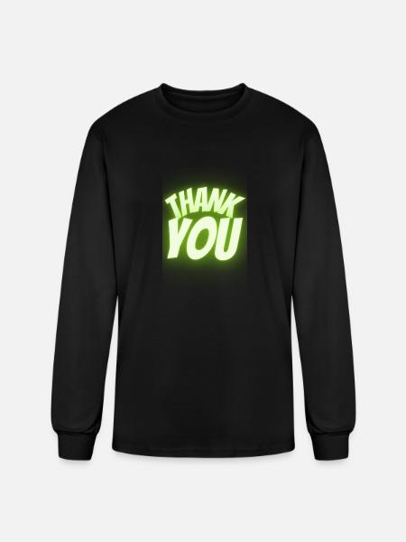 Thank you - Men's Long Sleeve T-Shirt - black