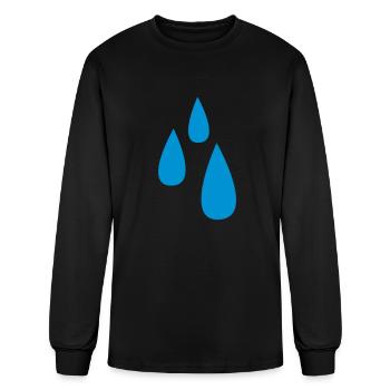 droplets dripping tears tear drop - Men's Long Sleeve T-Shirt - black - Front