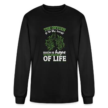 Donation Laws Oxygen Lung Hope Live - Men's Long Sleeve T-Shirt - black - Front