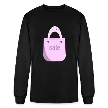 SHOP BAG ILLUSTRATION - Men's Long Sleeve T-Shirt - black - Front