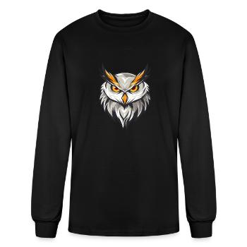 Wise Forest Owl - Men's Long Sleeve T-Shirt - black - Front