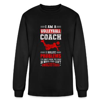 Volleyball Match - Men's Long Sleeve T-Shirt - black - Front