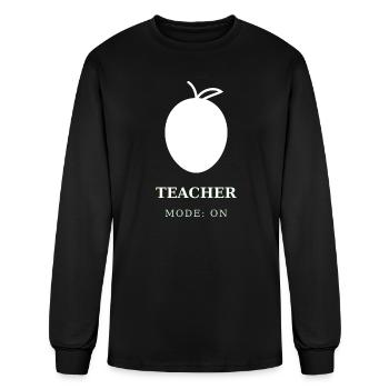 Teacher Mode On Tomato Icon - Men's Long Sleeve T-Shirt - black - Front