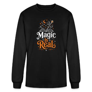 Magic is Real Tshirt - Men's Long Sleeve T-Shirt - black - Front