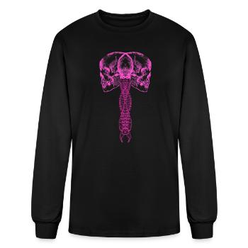 Skeleton Spiral - Men's Long Sleeve T-Shirt - black - Front