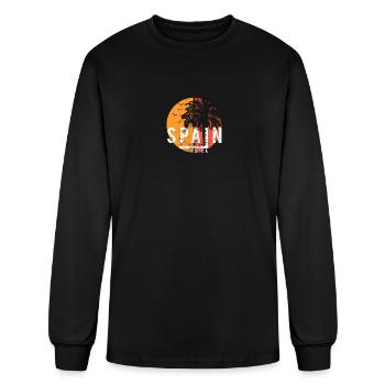 Artistic Ibiza Spain Cool Vacation Souvenir Palm - Men's Long Sleeve T-Shirt - black - Front