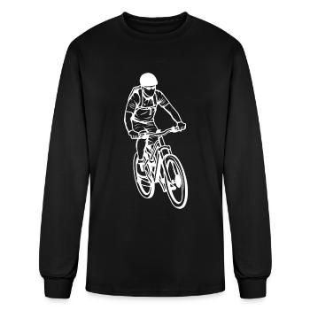 Mountain Biker Sketch - Men's Long Sleeve T-Shirt - black - Front