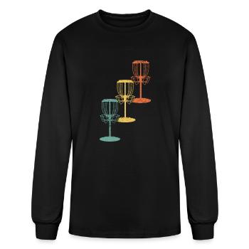 Disc Golf Disc Golfing - Men's Long Sleeve T-Shirt - black - Front