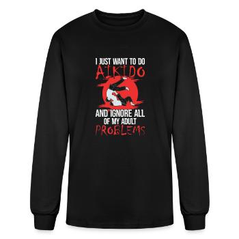 To Do Aikido And - Men's Long Sleeve T-Shirt - black - Front
