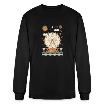 Ferris Wheel Carnival Fun Design - Men's Long Sleeve T-Shirt - black - Front