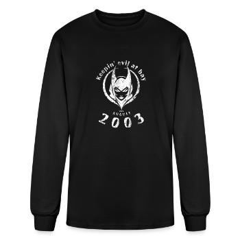 21st birthday Keepin evil at bay since 08/2003 - Men's Long Sleeve T-Shirt - black - Front