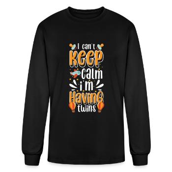 Baby Bump Baby Family Heart - Men's Long Sleeve T-Shirt - black - Front