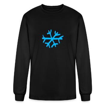 Blue Snowflake - Men's Long Sleeve T-Shirt - black - Front