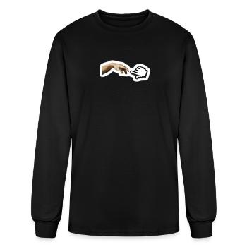 Pixel Hand Cursor Icon - Men's Long Sleeve T-Shirt - black - Front