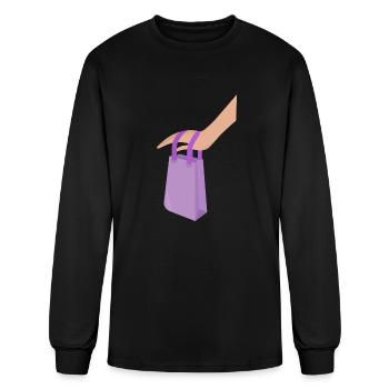 SHOP BAG ILLUSTRATION - Men's Long Sleeve T-Shirt - black - Front