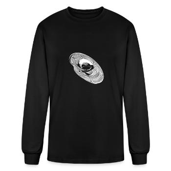 Geometric Circle Ellipses Parabolas Lines - Men's Long Sleeve T-Shirt - black - Front