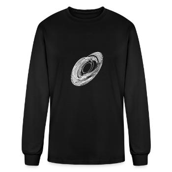 Geometric Circle Ellipses Lines - Men's Long Sleeve T-Shirt - black - Front