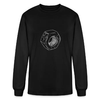 Nut With Scratched Surface - Men's Long Sleeve T-Shirt - black - Front