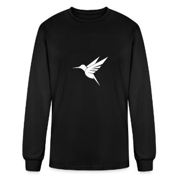 Tatouage de colibri flottant Balançoire tribale - T-shirt à manches longues Homme - noir - Devant