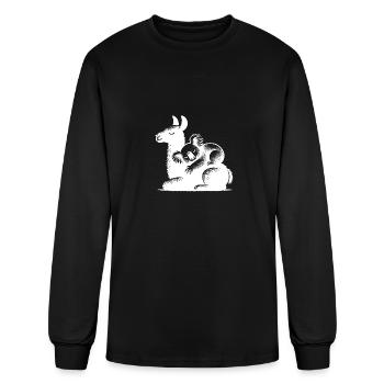 Sleeping Koala On A Sleeping Llama - Men's Long Sleeve T-Shirt - black - Front