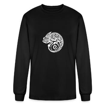 Chameleon Tribal Tattoo Disguise - Men's Long Sleeve T-Shirt - black - Front