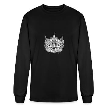 Temple thaïlandais classique typique du pays - T-shirt à manches longues Homme - noir - Devant