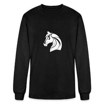 Elegant Horse Head - Men's Long Sleeve T-Shirt - black - Front