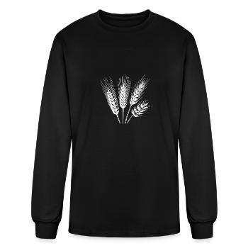 Cereals Wheat And Oat Ears - Men's Long Sleeve T-Shirt - black - Front