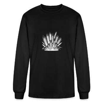 Wheat And Rye Ears - Men's Long Sleeve T-Shirt - black - Front