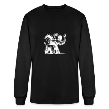 Elephant Baby With Huge Trunk - Men's Long Sleeve T-Shirt - black - Front