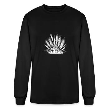 Wheat And Rye Grain Type Ears - Men's Long Sleeve T-Shirt - black - Front